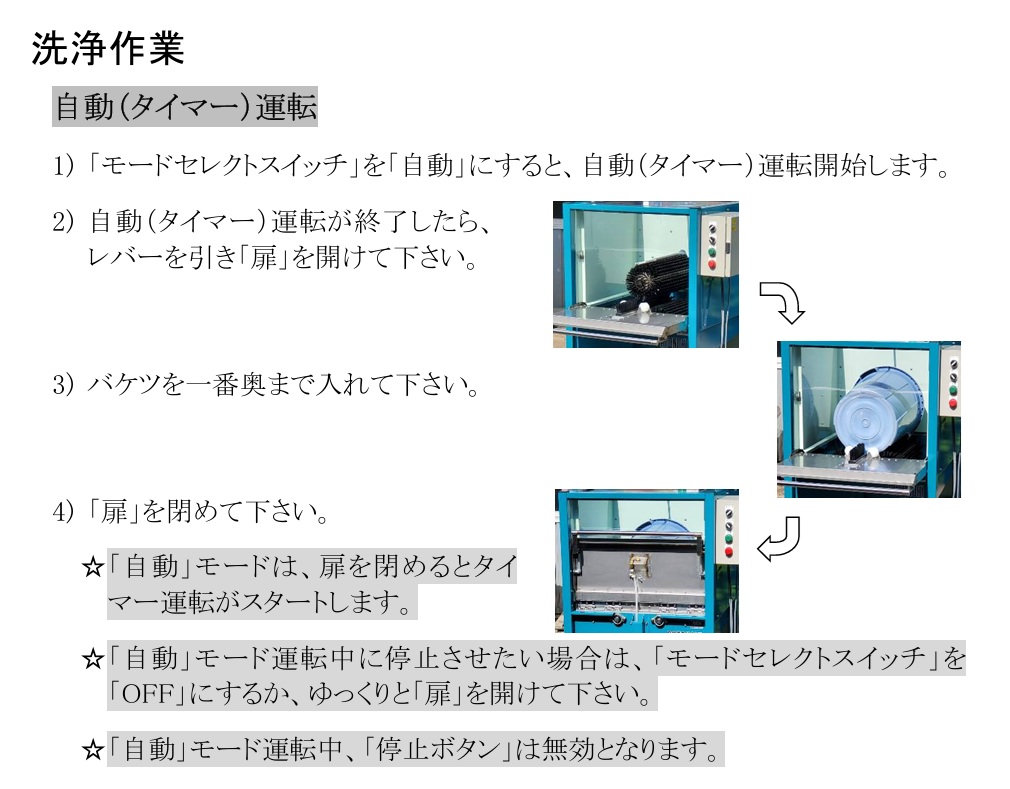 洗浄作業